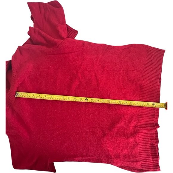 ST JOHNS BAY Red Sweater Size XL Red holiday cozy warm button neck - Picture 5 of 9